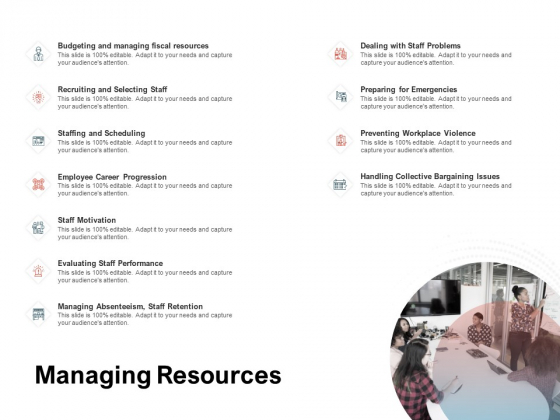 Team Manager Administration Managing Resources Infographics Pdf