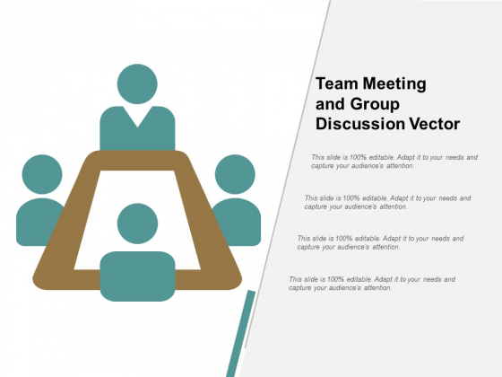 Team Meeting And Group Discussion Vector Ppt Powerpoint Presentation Professional Influencers