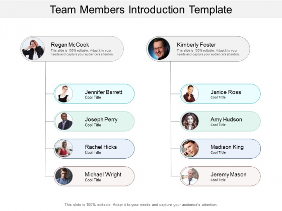 Team Members Introduction Template Ppt PowerPoint Presentation Infographic Template Slideshow