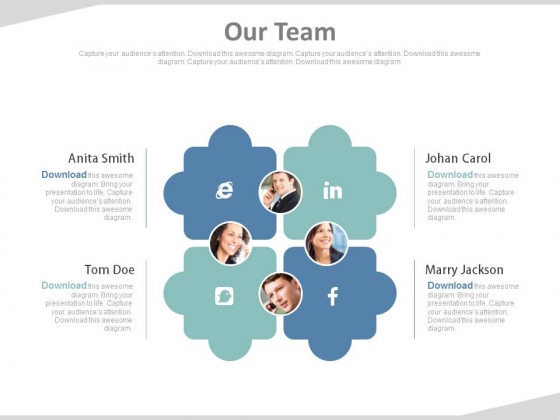Team Network Social Communication Design Powerpoint Slides
