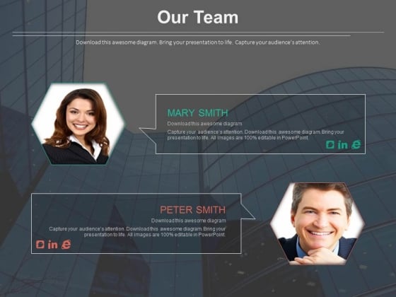 Team Profile Tags Introduction Diagram Powerpoint Slides