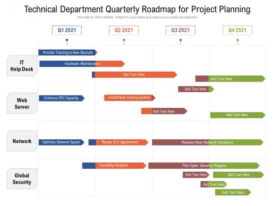 Technical Department Quarterly Roadmap For Project Planning Background Technical Department Quarterly Roadmap For Project Planning Background