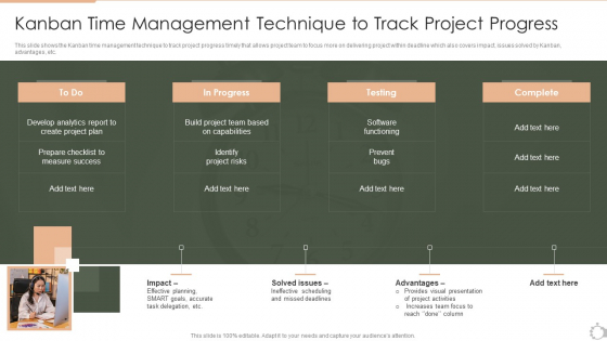 Techniques For Timely Project Kanban Time Management Technique To Track Project Progress Inspiration PDF Techniques For Timely Project Kanban Time Management Technique To Track Project Progress Inspiration PDF