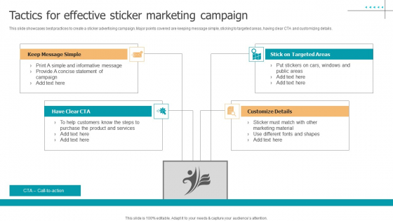 Techniques To Implement Tactics For Effective Sticker Marketing Campaign Formats PDF