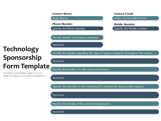 Technology Sponsorship Form Template Ppt PowerPoint Presentation Icon Backgrounds PDF Technology Sponsorship Form Template Ppt PowerPoint Presentation Icon Backgrounds PDF