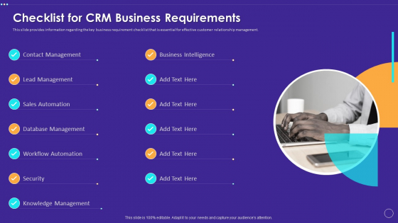 Technology Transformation Toolkit To Enhance Customer Service Checklist For CRM Business Requirements Guidelines PDF