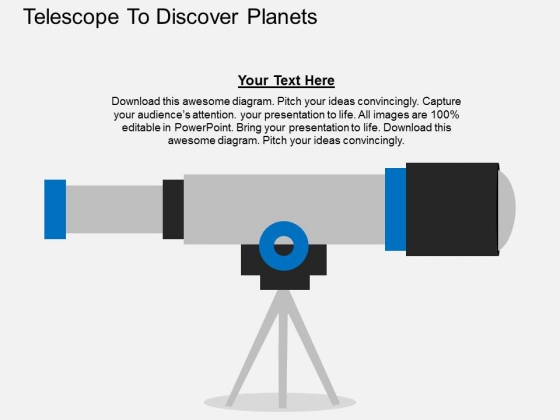Telescope To Discover Planets Powerpoint Template Telescope To Discover Planets Powerpoint Template