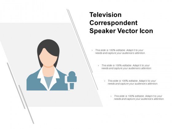 Television Correspondent Speaker Vector Icon Ppt PowerPoint Presentation Gallery Format Television Correspondent Speaker Vector Icon Ppt PowerPoint Presentation Gallery Format