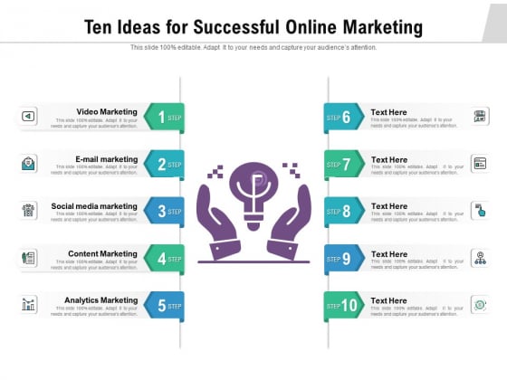 Ten Ideas For Successful Online Marketing Ppt PowerPoint Presentation Show Graphics Download PDF Ten Ideas For Successful Online Marketing Ppt PowerPoint Presentation Show Graphics Download PDF
