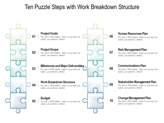 Ten Puzzle Steps With Work Breakdown Structure Ppt PowerPoint Presentation Outline Themes Ten Puzzle Steps With Work Breakdown Structure Ppt PowerPoint Presentation Outline Themes