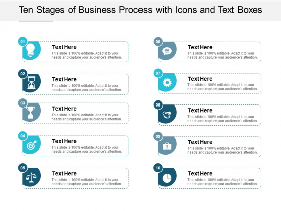 Ten Stages Of Business Process With Icons And Text Boxes Ppt PowerPoint Presentation Inspiration Brochure Ten Stages Of Business Process With Icons And Text Boxes Ppt PowerPoint Presentation Inspiration Brochure