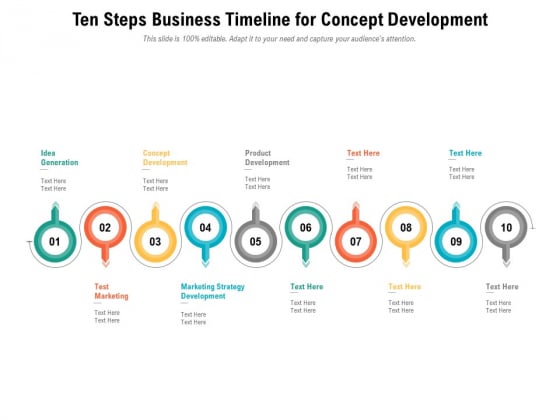 Ten Steps Business Timeline For Concept Development Ppt PowerPoint Presentation Icon Infographic Template PDF Ten Steps Business Timeline For Concept Development Ppt PowerPoint Presentation Icon Infographic Template PDF