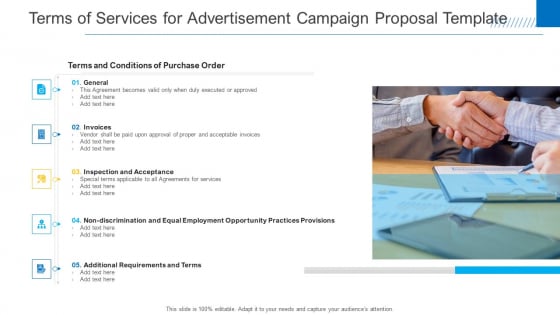 Terms Of Services For Advertisement Campaign Proposal Template Inspiration PDF Terms Of Services For Advertisement Campaign Proposal Template Inspiration PDF