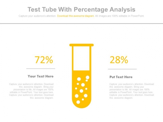 Test Tubes For Statistical Analysis Powerpoint Slides