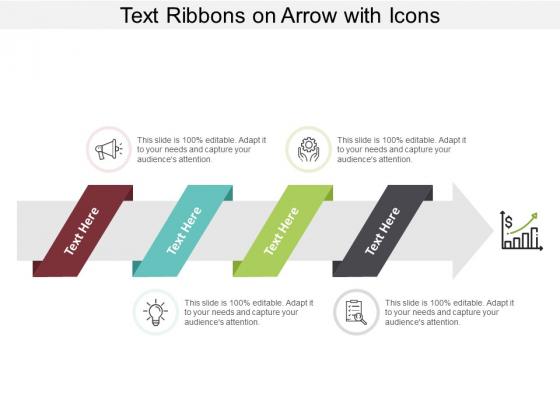 Text Ribbons On Arrow With Icons Ppt Powerpoint Presentation Model Show Text Ribbons On Arrow With Icons Ppt Powerpoint Presentation Model Show