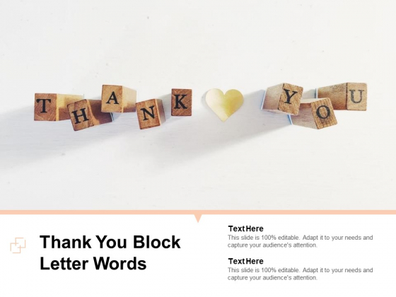 Thank You Block Letter Words Ppt Powerpoint Presentation Show Templates
