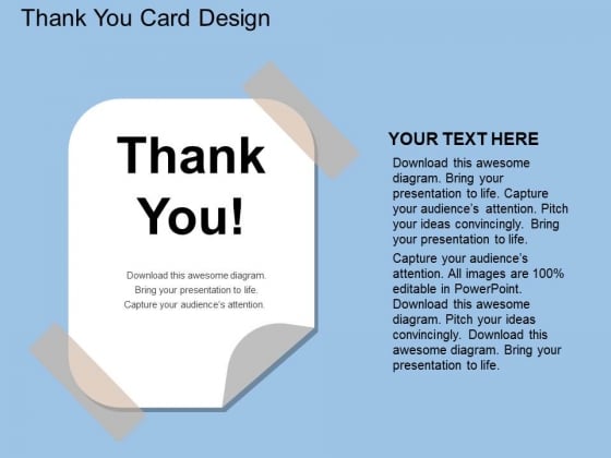 Thank You Card Design Powerpoint Template