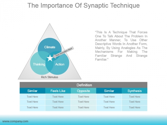 The Importance Of Synaptic Technique Ppt PowerPoint Presentation Templates The Importance Of Synaptic Technique Ppt PowerPoint Presentation Templates