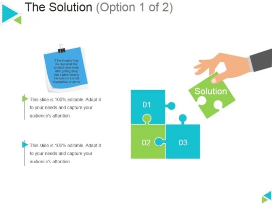 The Solution Template 1 Ppt PowerPoint Presentation Model Example Topics