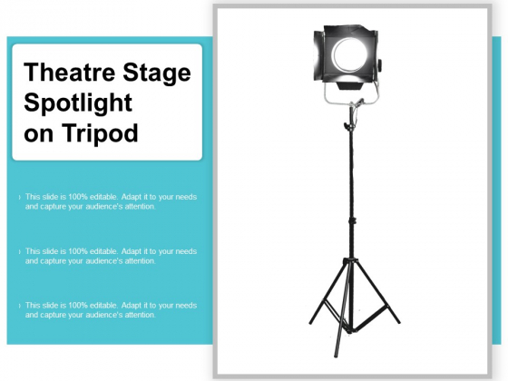 Theatre Stage Spotlight On Tripod Ppt Powerpoint Presentation File Slides