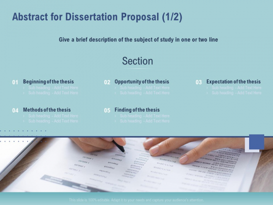 Thesis Abstract For Dissertation Proposal Section Ppt Show Designs Download PDF