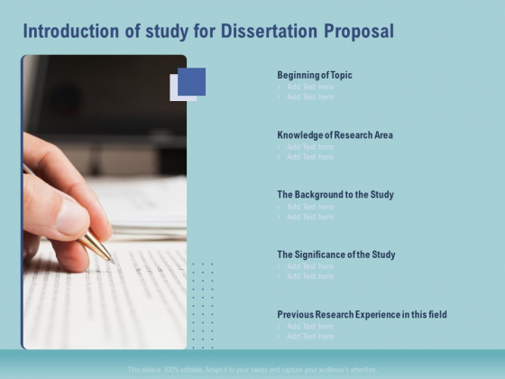 Thesis Introduction Of Study For Dissertation Proposal Ppt Show Display PDF