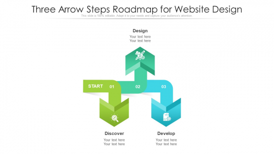 Three Arrow Steps Roadmap For Website Design Ppt PowerPoint Presentation File Good PDF Three Arrow Steps Roadmap For Website Design Ppt PowerPoint Presentation File Good PDF