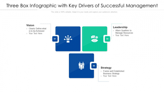 Three Box Infographic With Key Drivers Of Successful Management Ppt PowerPoint Presentation Gallery Graphics PDF Three Box Infographic With Key Drivers Of Successful Management Ppt PowerPoint Presentation Gallery Graphics PDF