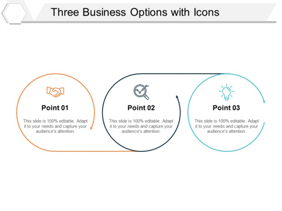 Three Business Options With Icons Ppt PowerPoint Presentation Gallery Tips
