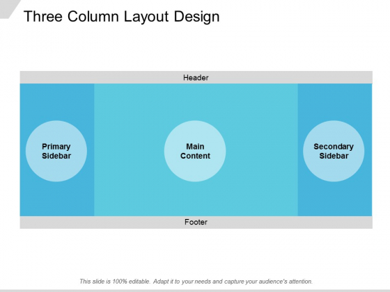 Three Column Layout Design Ppt PowerPoint Presentation Show Graphics Design