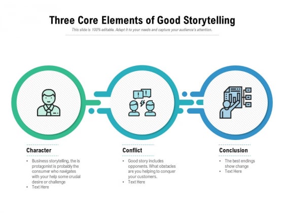 Three Core Elements Of Good Storytelling Ppt PowerPoint Presentation Example 2015 Three Core Elements Of Good Storytelling Ppt PowerPoint Presentation Example 2015