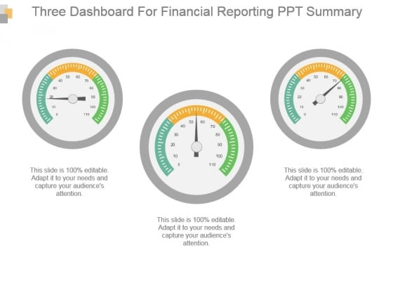 Three Dashboard For Financial Reporting Ppt Summary Three Dashboard For Financial Reporting Ppt Summary