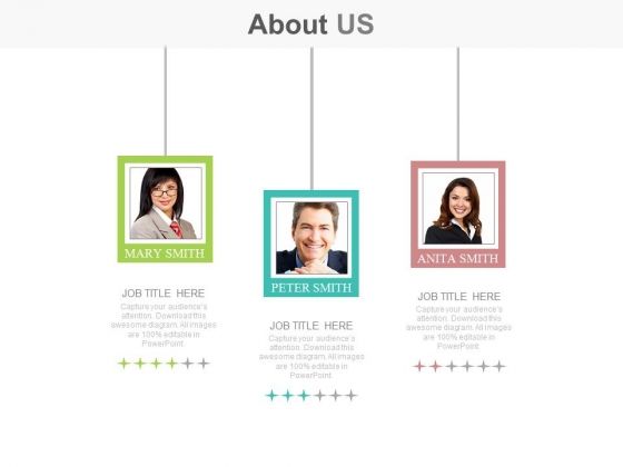 Three Hanging Tags Of Business Professionals Powerpoint Slides Three Hanging Tags Of Business Professionals Powerpoint Slides