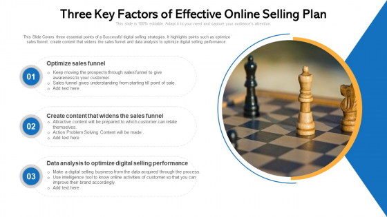 Three Key Factors Of Effective Online Selling Plan Ppt Styles Vector PDF Three Key Factors Of Effective Online Selling Plan Ppt Styles Vector PDF