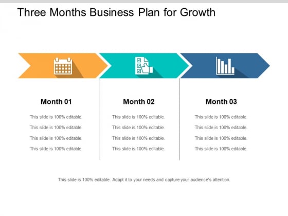 Three Months Business Plan For Growth Ppt PowerPoint Presentation Styles Graphics Example