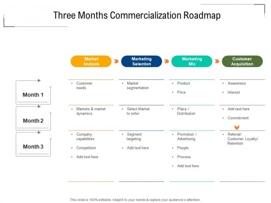 Three Months Commercialization Roadmap Structure Three Months Commercialization Roadmap Structure