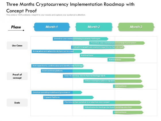 Three Months Cryptocurrency Implementation Roadmap With Concept Proof Ideas