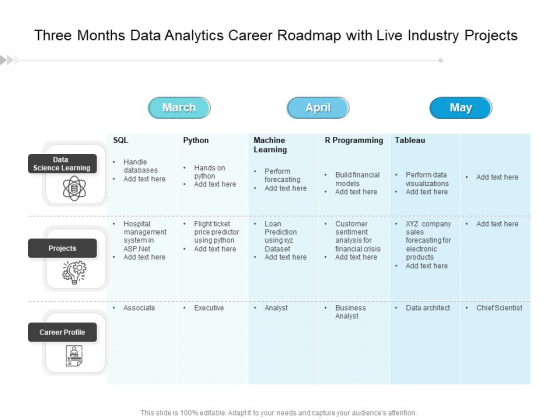 Three Months Data Analytics Career Roadmap With Live Industry Projects Elements