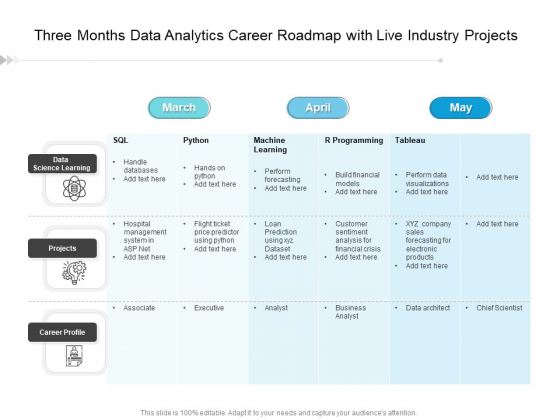 Three Months Data Analytics Career Roadmap With Live Industry Projects Elements Three Months Data Analytics Career Roadmap With Live Industry Projects Elements
