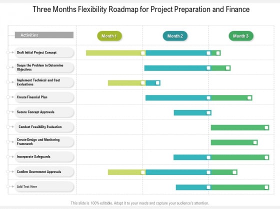 Three Months Flexibility Roadmap For Project Preparation And Finance Information Three Months Flexibility Roadmap For Project Preparation And Finance Information