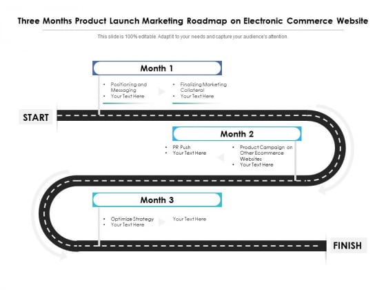 Three Months Product Launch Marketing Roadmap On Electronic Commerce Website Topics Three Months Product Launch Marketing Roadmap On Electronic Commerce Website Topics