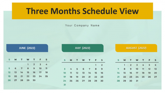 Three Months Schedule View Ppt PowerPoint Presentation Complete Deck With Slides Three Months Schedule View Ppt PowerPoint Presentation Complete Deck With Slides