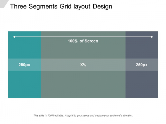 Three Segments Grid Layout Design Ppt PowerPoint Presentation Icon Diagrams