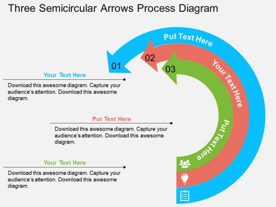 Three Semicircular Arrows Process Diagram Powerpoint Templates Three Semicircular Arrows Process Diagram Powerpoint Templates