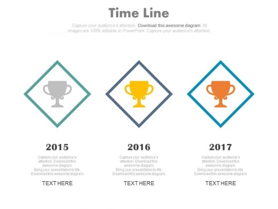 Three Staged Timeline For Success Milestones Powerpoint Slides Three Staged Timeline For Success Milestones Powerpoint Slides