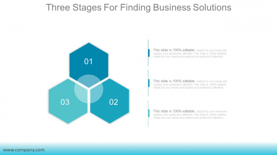 Three Stages For Finding Business Solutions Ppt PowerPoint Presentation Images
