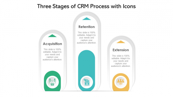 Three Stages Of CRM Process With Icons Ppt Ideas Tips PDF Three Stages Of CRM Process With Icons Ppt Ideas Tips PDF