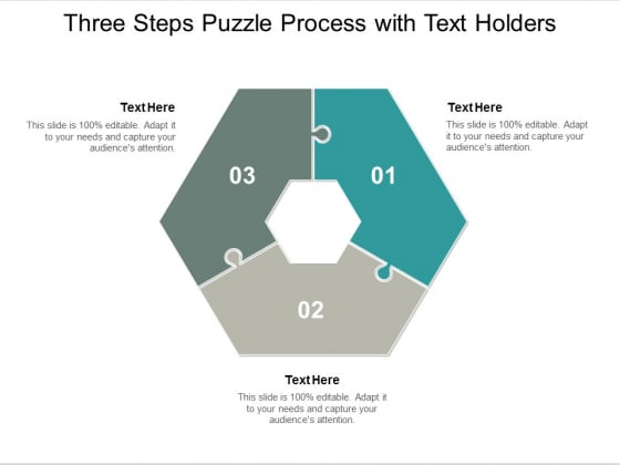 three steps puzzle process with text holders ppt powerpoint presentation model information three steps puzzle process with text holders ppt powerpoint presentation model information