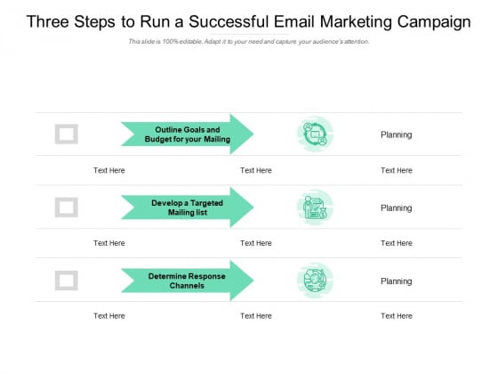 Three Steps To Run A Successful Email Marketing Campaign Ppt PowerPoint Presentation Model Portfolio Three Steps To Run A Successful Email Marketing Campaign Ppt PowerPoint Presentation Model Portfolio