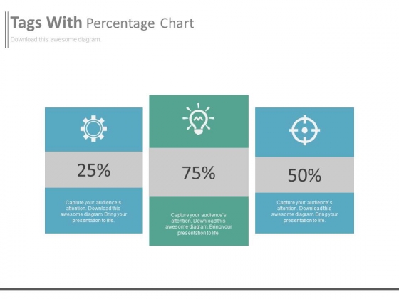 Three Text Boxes With Percentage Values And Icons Powerpoint Slides Three Text Boxes With Percentage Values And Icons Powerpoint Slides